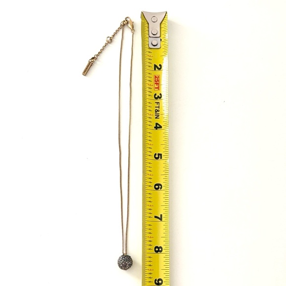 Kenneth Cole Gold Necklace with Dark Grey Beaded Pendant - Picture 4 of 4